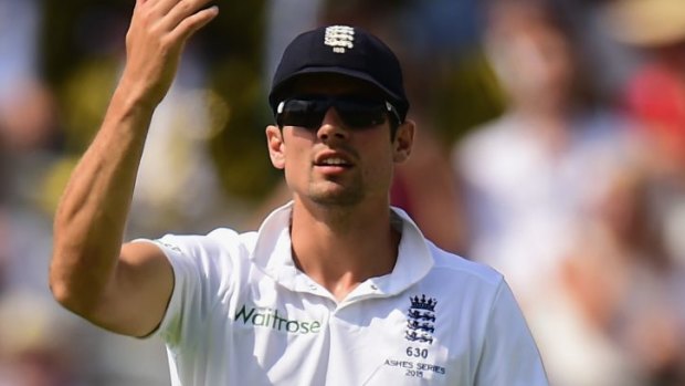 Defensive: England captain Alastair Cook has been hamstrung by the Lord's pitch.