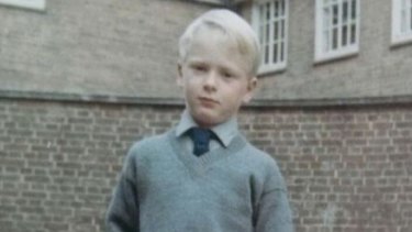 First day at boarding school: Author Alex Renton at Ashdown House prep school in England, when he was eight years old.