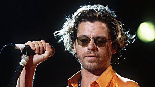 Michael Hutchence performing with INXS in 1994.