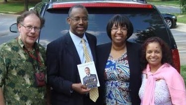 Dr Ben Carson and wife Candy with Greg and Medgee Whyte in Washington DC in 2014.