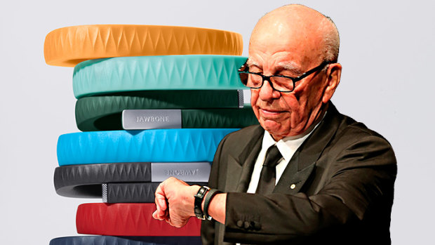 Media titan Rupert Murdoch has publicly endorsed the Jawbone fitness tracker.