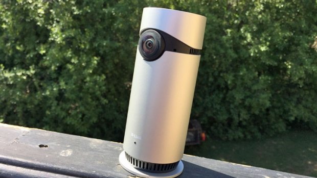 D-Link's Omna 180 Cam HD, compatible with Apple's HomeKit smart home ecosystem, gives you eyes and ears on the ground when you're away from home. 