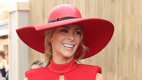 MELBOURNE, AUSTRALIA - NOVEMBER 01: Jennifer Hawkins poses at the Myer Marquee on Melbourne Cup Day at Flemington Racecourse on November 1, 2016 in Melbourne, Australia. (Photo by Scott Barbour/Getty Images)