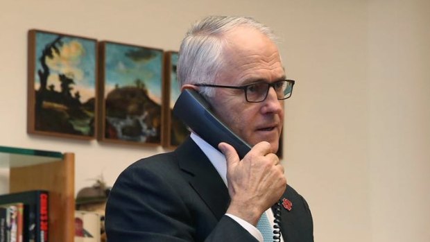 Malcolm Turnbull speaks to Donald Trump after the President's victory in November.