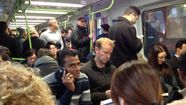 Train passengers stranded by the control centre evacuation on Thursday morning.