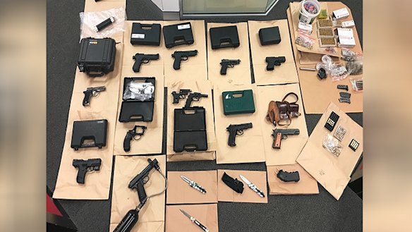 Dozens of handguns and 1000 rounds of ammo seized in Perth police raid