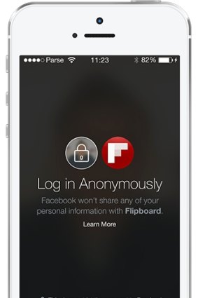 Facebook's Anonymous Login tool.