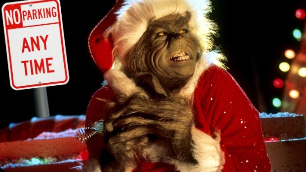 Brisbane parking inspectors have been accused of being Christmas grinches after issuing fines to late-night revellers.