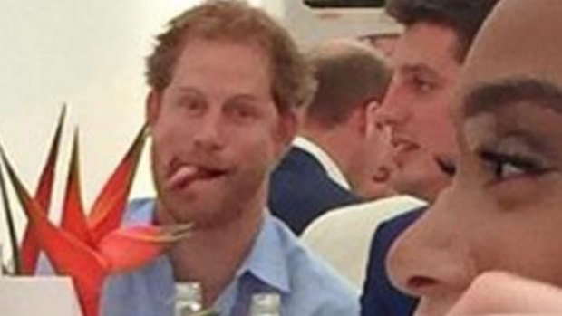 Prince Harry has been caught photobombing in a picture on model Winnie Harlow's Instagram.