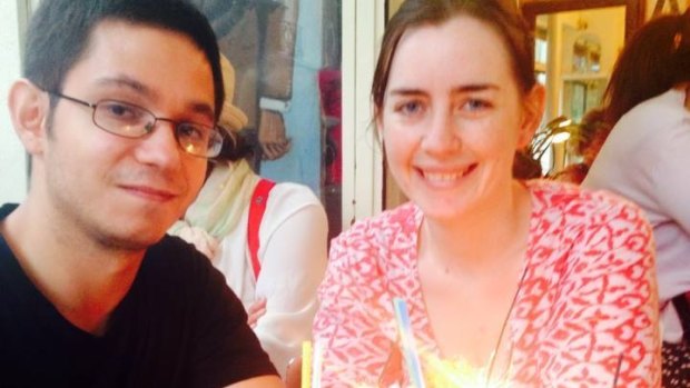 Maisie Dubosarsky with her boyfriend Simon Fieschi, who was shot in the Paris attacks.