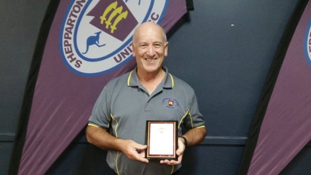 Greg Sidebottom received a life membership from the Shepparton Youth United Cricket Club last month.