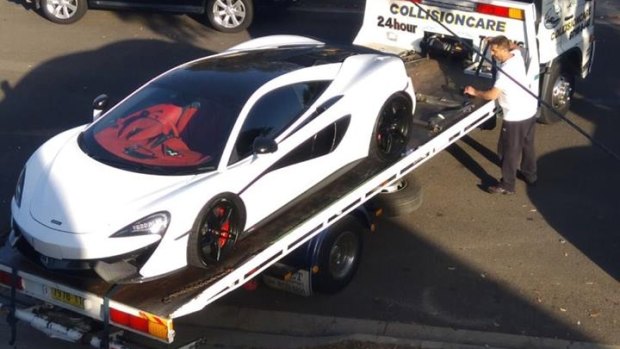 A McLaren seized by Strike Force Nymcoola detectives.