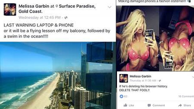 Ms Garbin hinted there was trouble in paradise on her Facebook page.