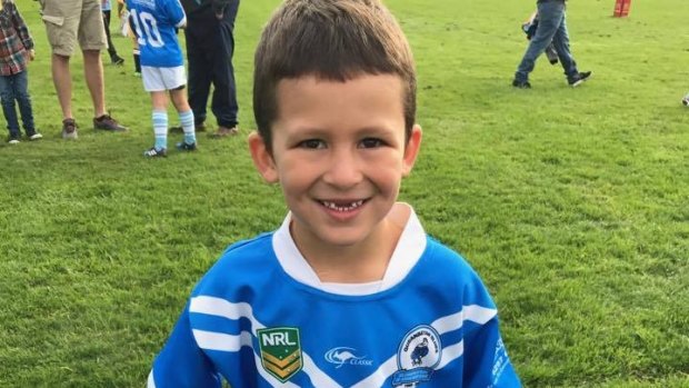 Jett Campese, 5, made his rugby league debut on the weekend.