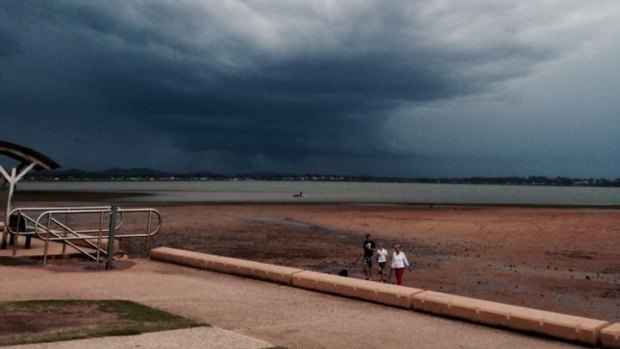 Storm clouds gather over Wellington Point.