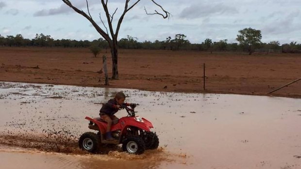 Kye enjoying 14 millimetres of rain 70km south west from Cunnamulla
