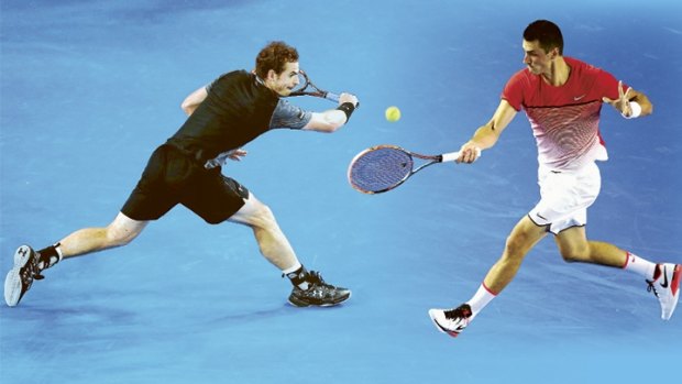 Andy Murray and Bernard Tomic take to Rod Laver Arena on Monday night.