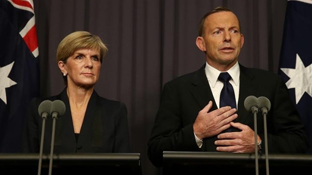 Foreign Affairs Minister Julie Bishop and Prime Minister Tony Abbott address the media after the executions.