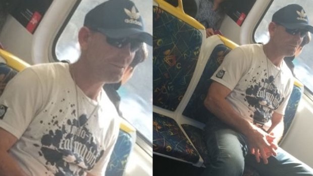 The alleged racial abuser on the train.
