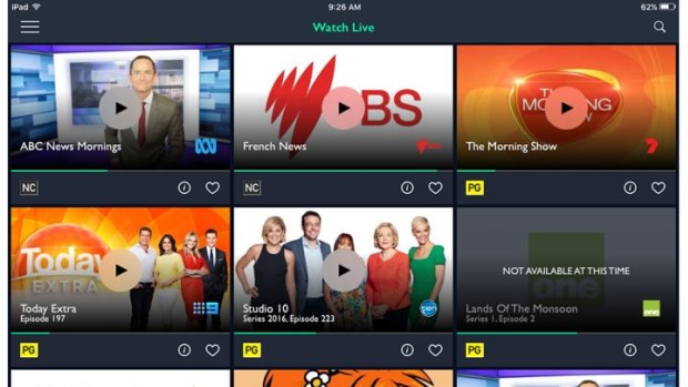 The Freeview FV app lets Australians watch live television on the go.