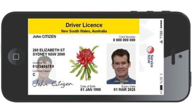 A supplied mock up of what the digital licence might look like.