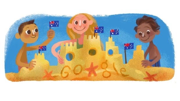 Google's Australia Day artwork in 2015.