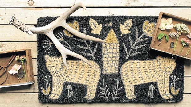 Grand entrance: Wild Tale doormat,The Colour Society.