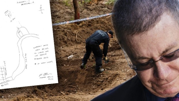 Michael Atkins drew police a map of where he buried Matthew Leveson in 2007.