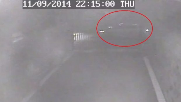 A still from the CCTV footage of the car seen in the area at the time.