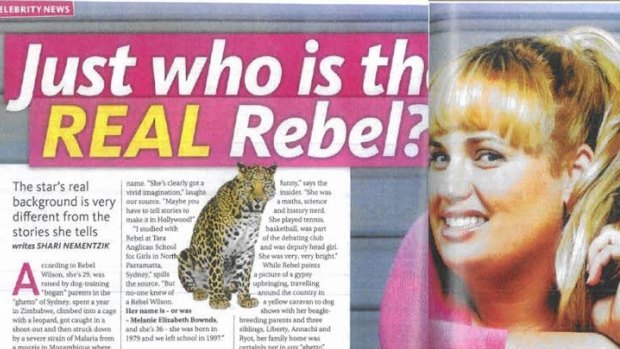 An excerpt from the Woman's Day article about Rebel Wilson.