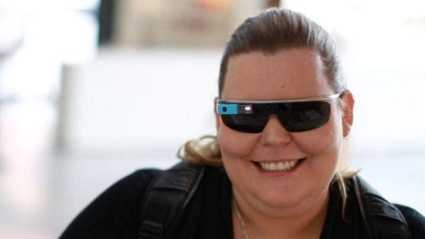 A vision impaired app was trialled by Telstra employee, Kelly Schulz.