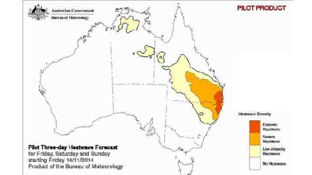 Heatwave forecast to be "extreme" over coming three days in eastern tip of Australia.