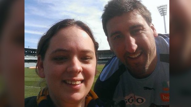 'Ms Bee', pictured here with former West Coast champion Dean Cox, is a mad Eagles fan and hoped to treat her children with a night out. 