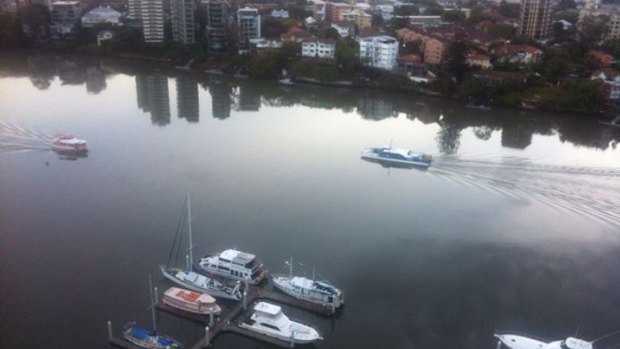The view from Maureen Boyce's apartment in Kangaroo Point. 