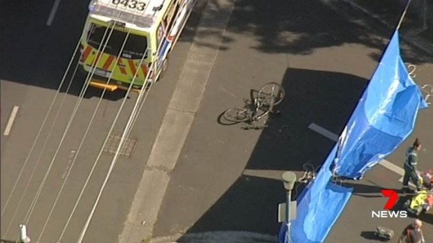 Police believe the cyclist was hit by a truck.