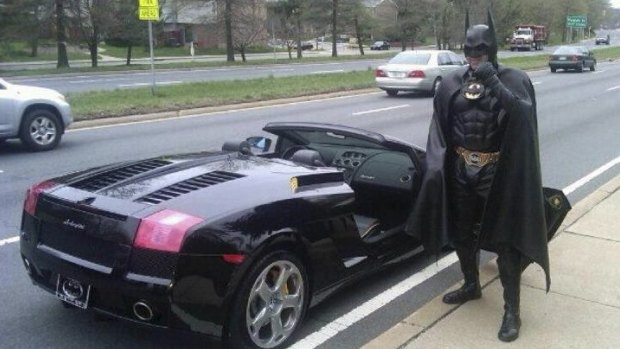 Lenny B Robinson, who drove a custom-made Batmobile, was struck by a car on Sunday night near Hagerstown, Maryland.