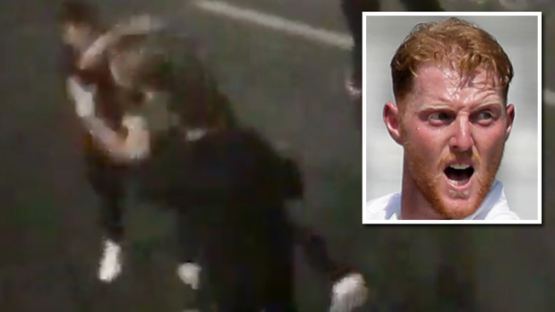 Centre of controversy: Ben Stokes and footage of the alleged incident.