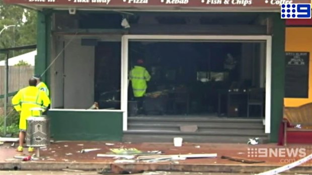 A cafe in Ravenshoe, southwest of Cairns which was destroyed by gas explosion