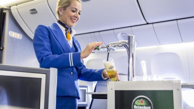 KLM will be serving draught beer on board.