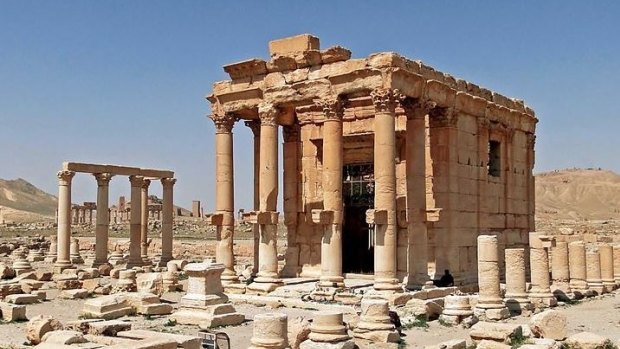 The Temple of Baalshamin at Palmyra as the world remembers it. 