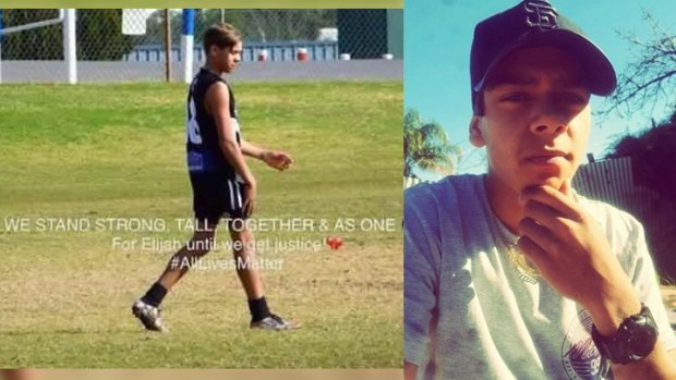 Elijah was a promising footy player and was due to play in his first grand final next week.