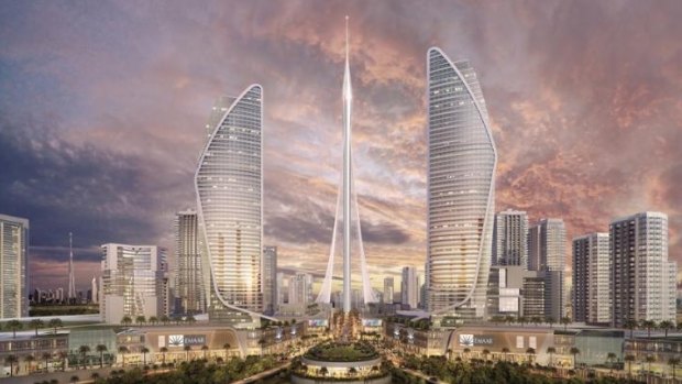 A rendering of the new Dubai tower to be completed before the Dubai World Expo in 2020.