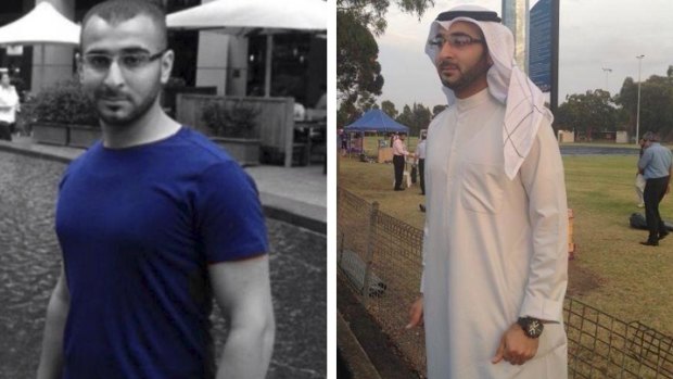 Two faces of terrorist suspect Mohammad Kiad. 