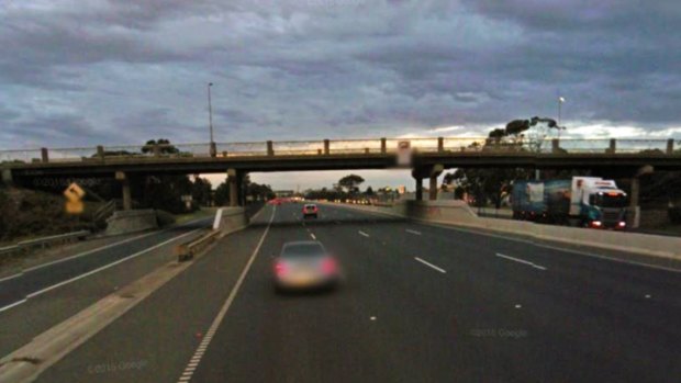 The Princes Freeway/Point Cook Road overpass in Laverton.