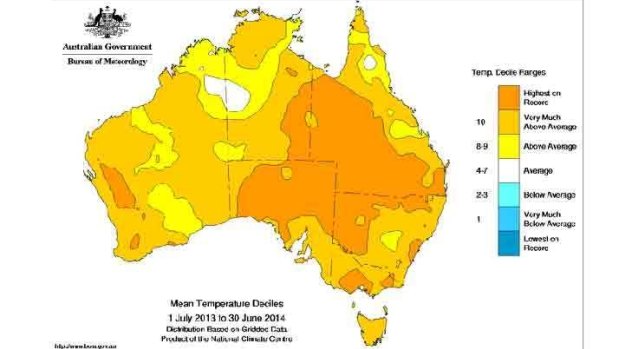 Almost the whole country has been warmer than average.