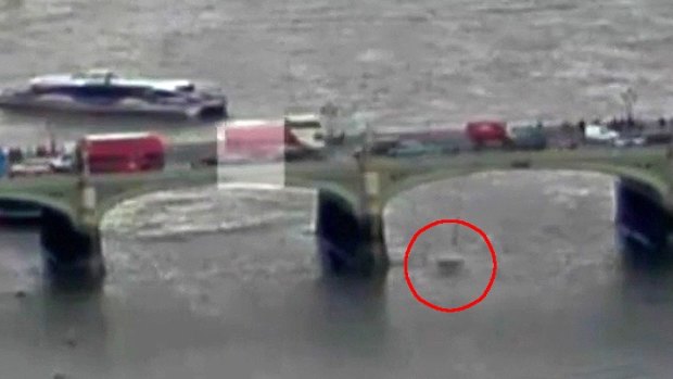 CCTV camera captured the moment Andreea Cristea fell into the Thames.