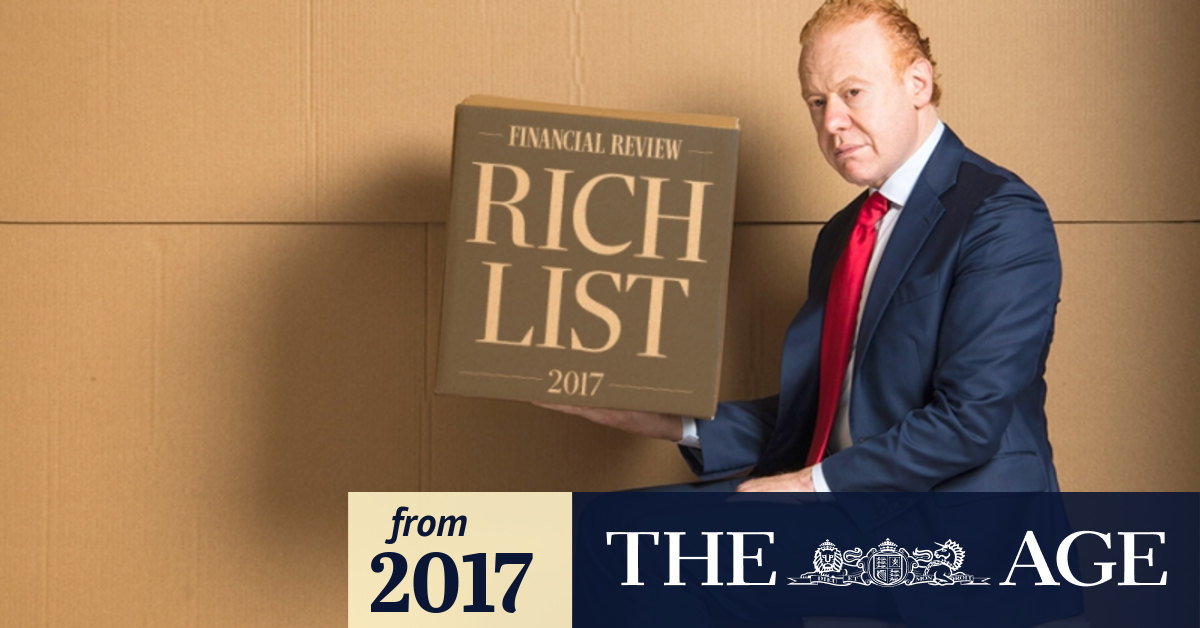 Financial Review Rich List 2017 top 20 worth $100 billion