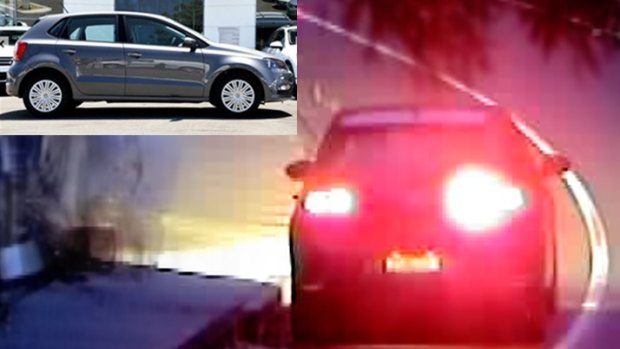 CCTV images of a car police believe may have been used to drop tacks on the Yarra Boulevard in Kew.
