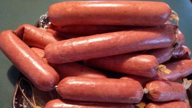 German sausages - sitting down to feed the fires of hate.