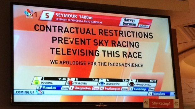 A common sight that greeted viewers in NSW pubs and clubs on Thursday.